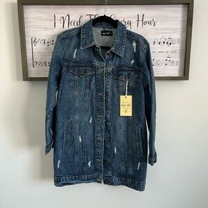 Blue Distressed Jean Jacket